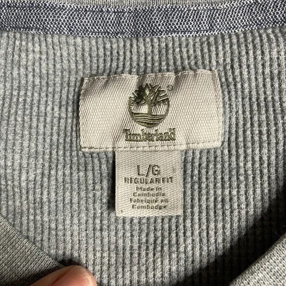 Timberland Men's Long Sleeve Gray Tee - Picture 11 of 11